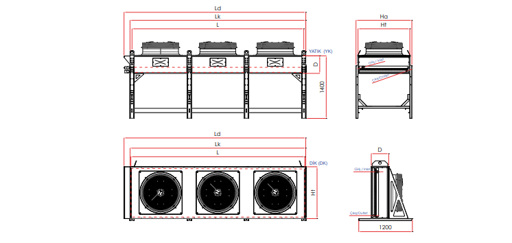 YDK 160 280 160 m² KABİNLİ KONDENSER