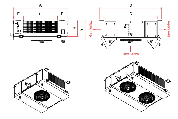 ATK 235 66 20,4 m² TAVAN EVAPORATÖR