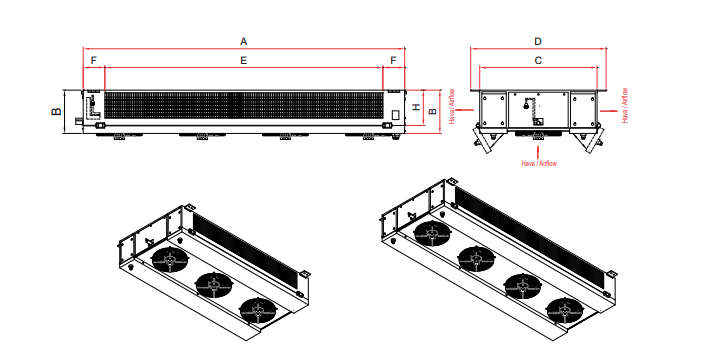 ATK 330 44 29,5 m² TAVAN EVAPORATÖR